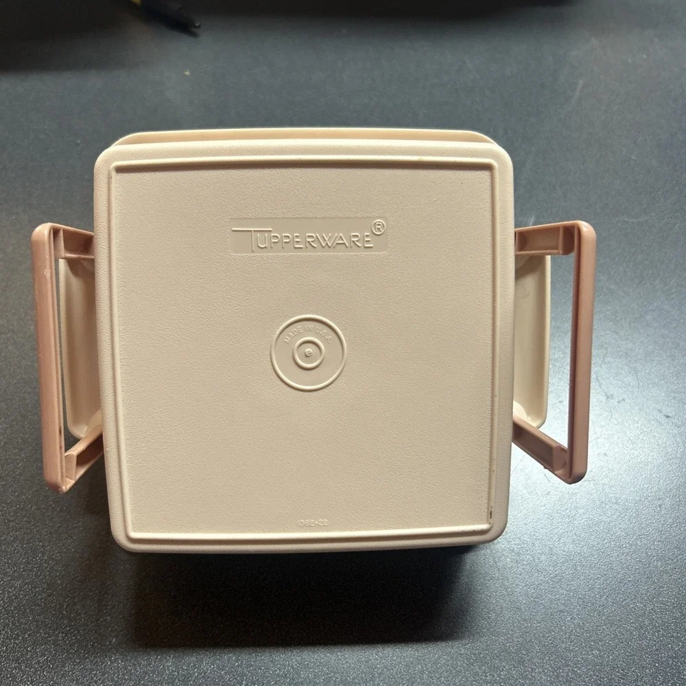 VTG TUPPERWARE 1 Square Away Sandwich Keeper Container Carry Handle with Lid